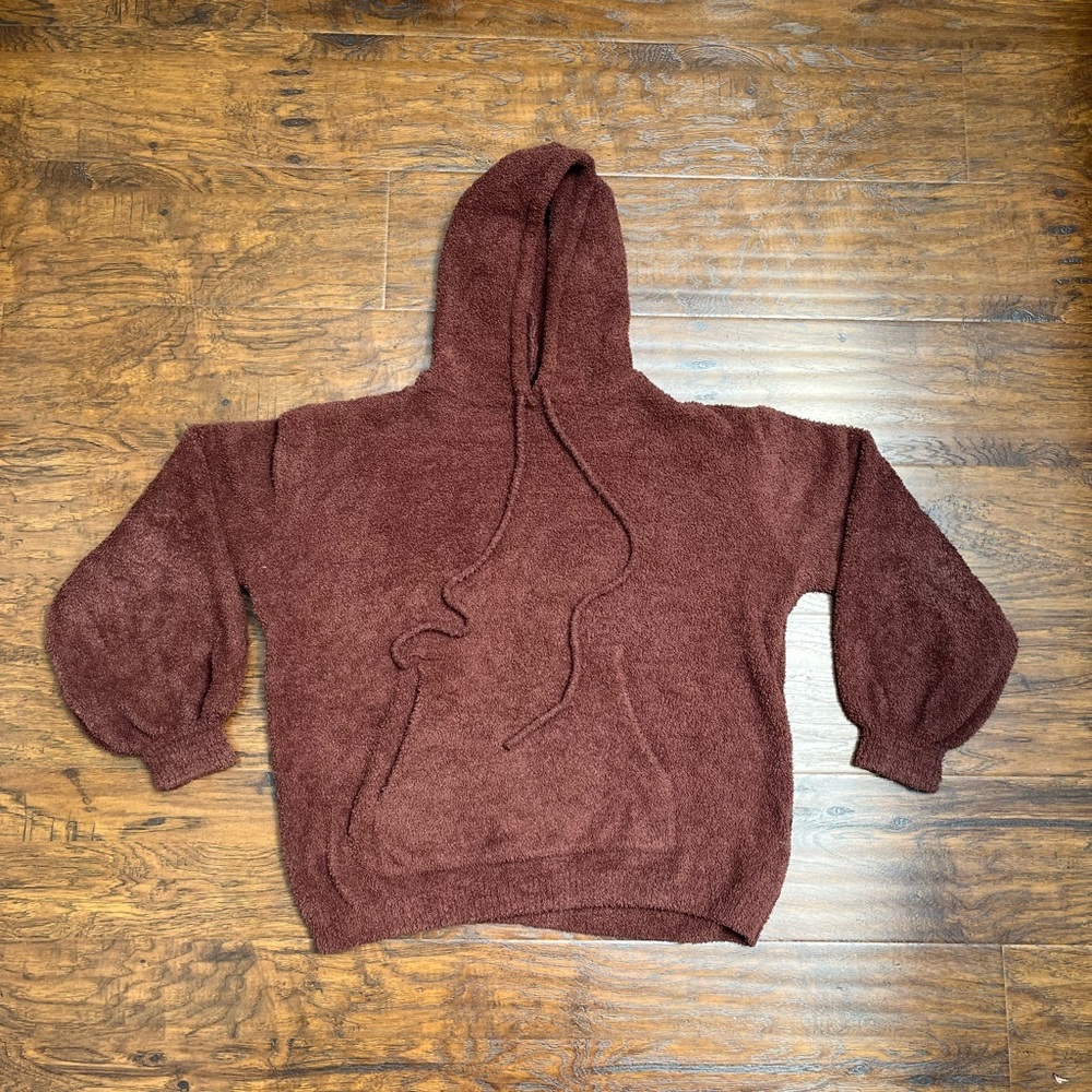 PrettyLittleThing Chocolate Hooded Pullover